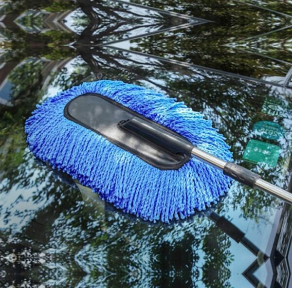 Super Soft Microfiber Car Duster Exterior with Extendable Handle - Image 2