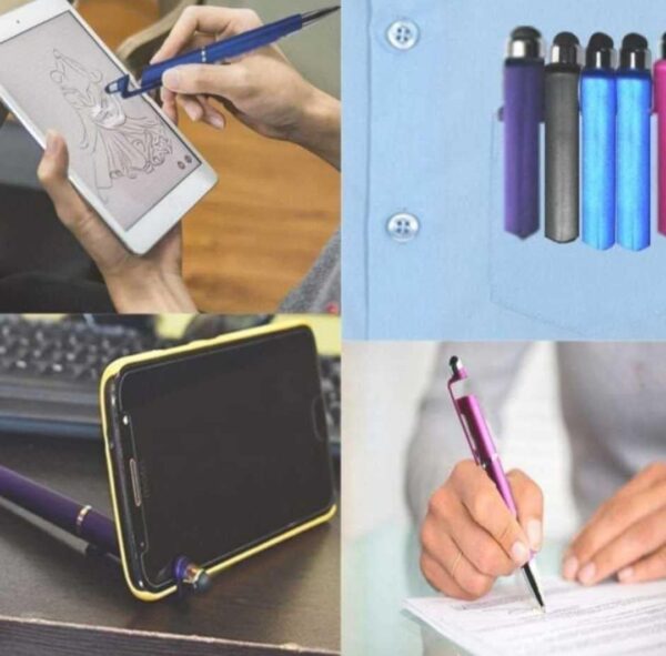 3 In 1 Ballpoint Function Stylish Pen With Mobile Stand (Pack of 5) - Image 4