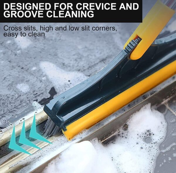 2 IN 1 Cleaning Brush & Wiper , Long Handle Floor Brush - Image 3