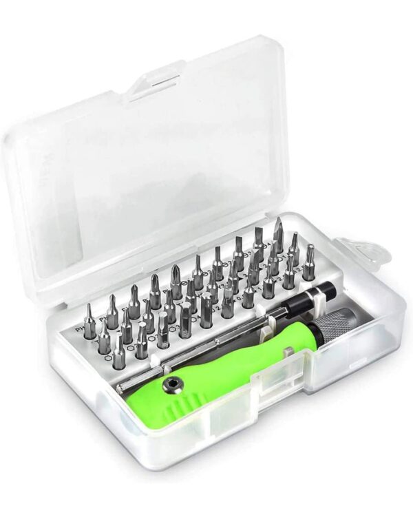 32 IN 1 Mini Screwdriver Bits Set With Magnetic Flexible Extension Rod