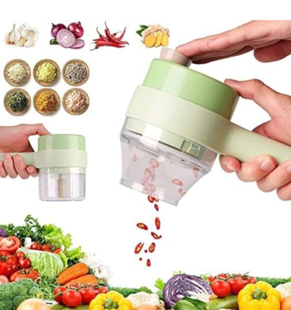 4 IN 1 Electric Handheld  Vegetable Cutter Set