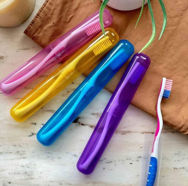 6Pc Plastic Toothbrush Cover, Anti Bacterial Toothbrush Container - Image 7