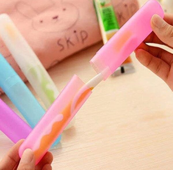 6Pc Plastic Toothbrush Cover, Anti Bacterial Toothbrush Container - Image 2