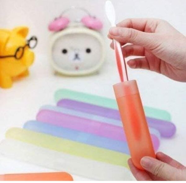 6Pc Plastic Toothbrush Cover, Anti Bacterial Toothbrush Container - Image 3