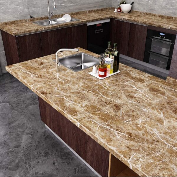 Wooden Marble High Gloss urniture Film Self Adhesive Waterproof Wallpaper  : (60 cm * 2 M) - Image 2