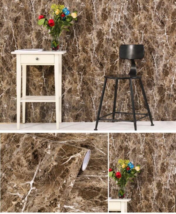 Wooden Marble High Gloss urniture Film Self Adhesive Waterproof Wallpaper  : (60 cm * 2 M) - Image 5