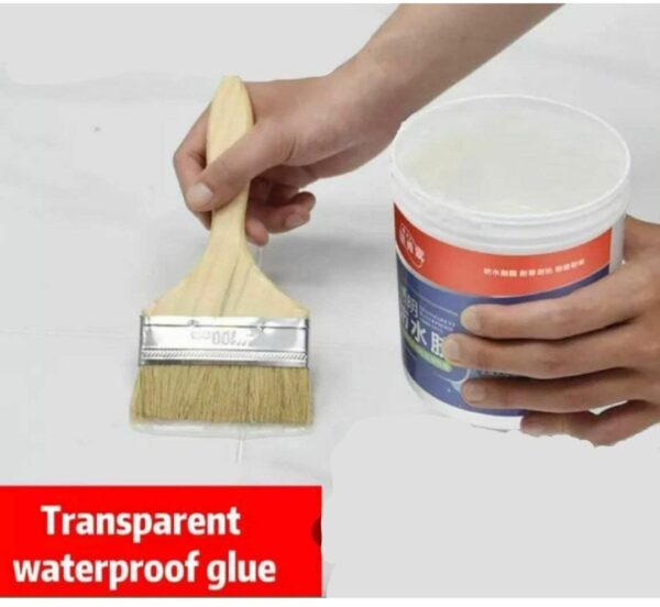 Waterproof Transparent Crack Seal Glue 300g with brush - Image 2