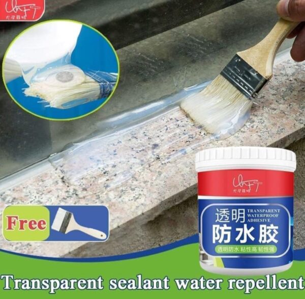 Waterproof Transparent Crack Seal Glue 300g with brush - Image 7