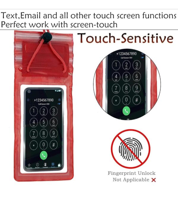 Waterproof Mobile Pouch (6.2 INCH , RANDOM COLOUR)(SET OF 02) - Image 2