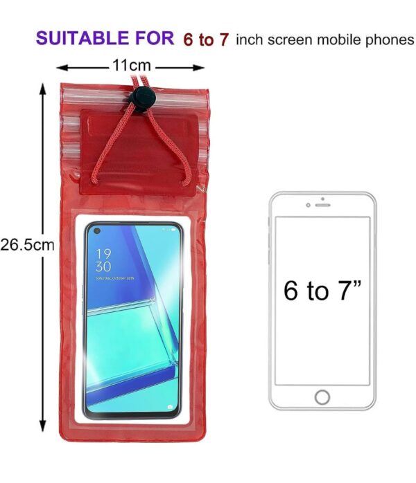 Waterproof Mobile Pouch (6.2 INCH , RANDOM COLOUR)(SET OF 02) - Image 4