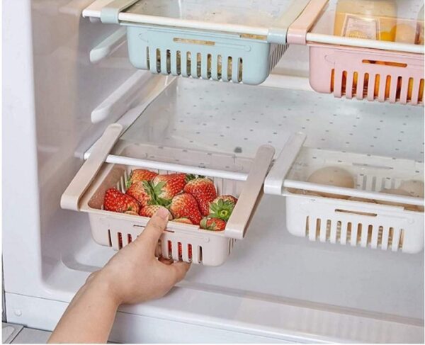 Adjustable Expandable Fridge Storage Basket (4 Pc)