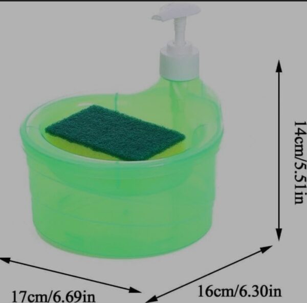 Double Layer Liquid Soap Dispenser With Pump Aand Sponge ( 2 IN 1 ) - Image 5