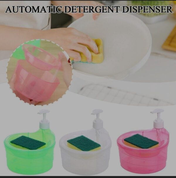 Double Layer Liquid Soap Dispenser With Pump Aand Sponge ( 2 IN 1 ) - Image 4