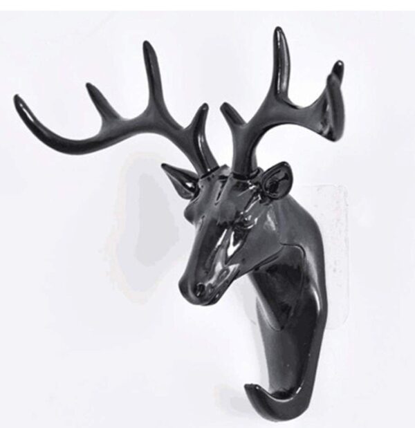 DEER HEAD SELF ADHESIVE WALL DOOR HOOK HANGER - Image 3