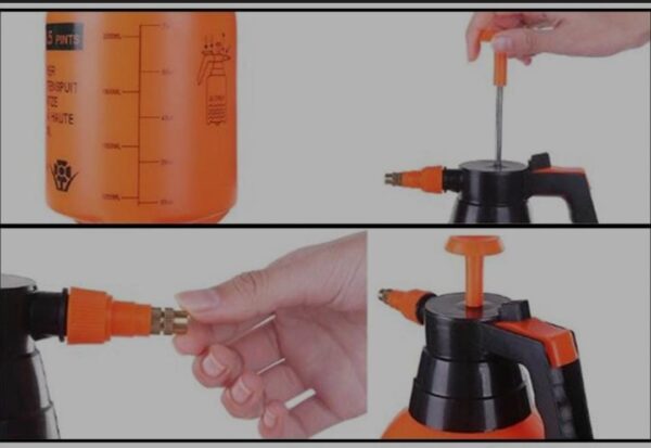 Handheld Garden Pressure Pump Sprayer Lawn Water Spray Bottle Orange - Image 4