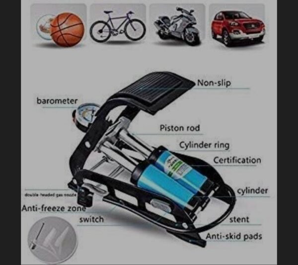 Double Cylinder Portable Foot Pump - Image 3