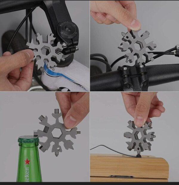 18 in 1 Stainless Steel Snowflake Multi Tool - Image 5