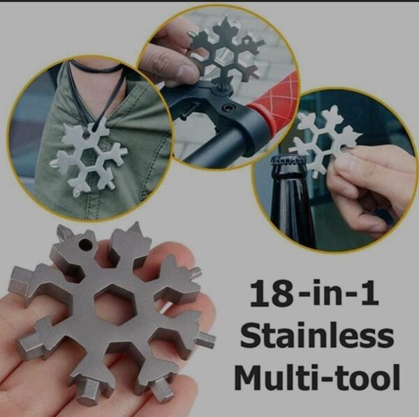 18 in 1 Stainless Steel Snowflake Multi Tool - Image 2