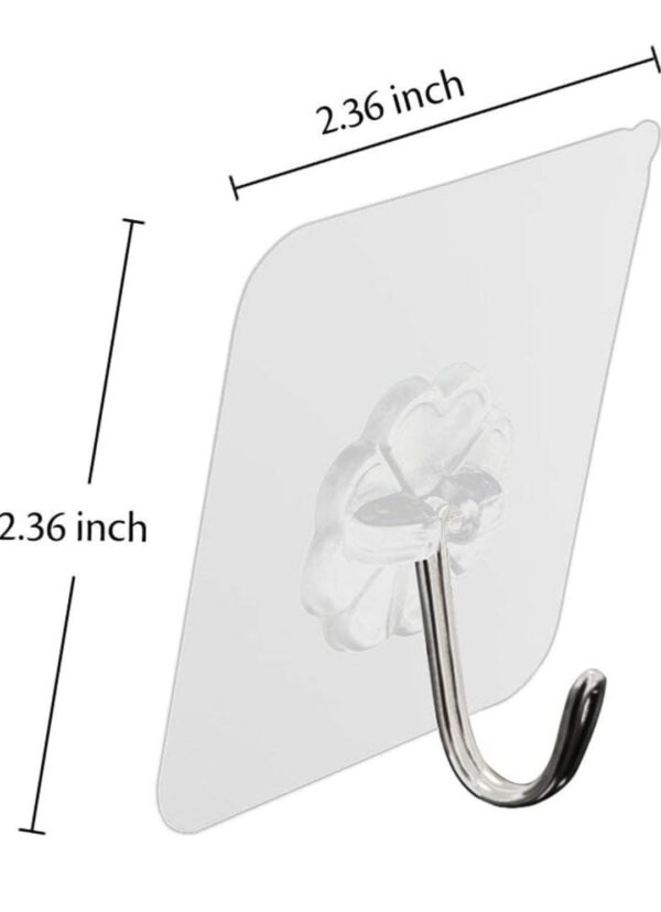 Self Adhesive Plastic Wall Hooks Heavy Duty Hooks - Image 7