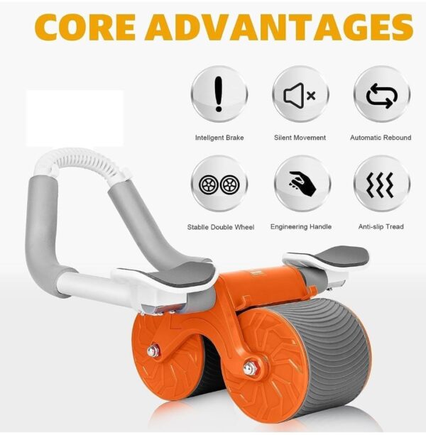 Automatic Rebound Abdominal Wheel, Ab Roller Wheel with Timer Elbow Support - Image 5