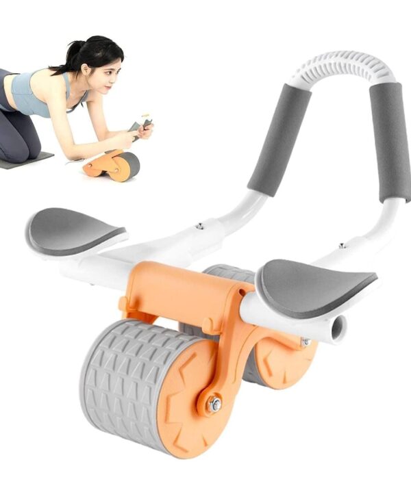 Automatic Rebound Abdominal Wheel, Ab Roller Wheel with Timer Elbow Support