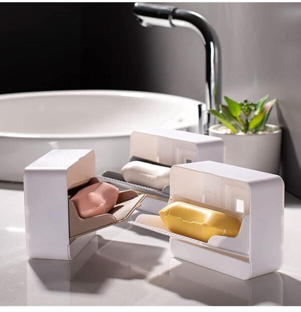 Wall Mounted Double Bar Bathroom Soap Box... - Image 6