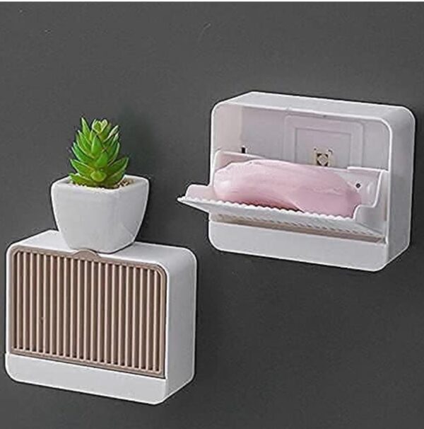 Wall Mounted Double Bar Bathroom Soap Box...