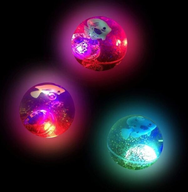 LED Flashing Luminous Ball 55mm Rubber Bouncing Ball... - Image 2