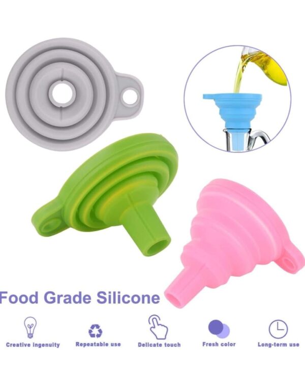 Silicone Funnel for Kitchen Use Oil Pouring(Pack of 02).... - Image 9