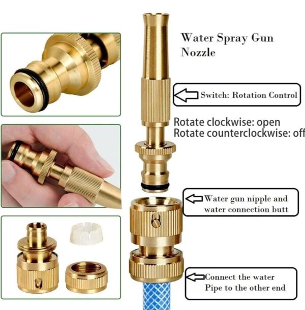 Brass Water Spray Gun Nozzle Heavy Duty... - Image 6