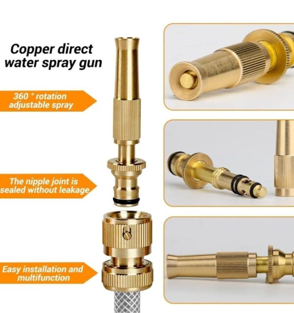 Brass Water Spray Gun Nozzle Heavy Duty... - Image 2