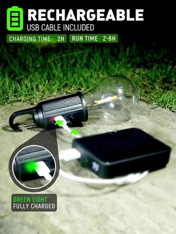 Rechargeable Camping Hanging Bulb with 3 Modes. - Image 8