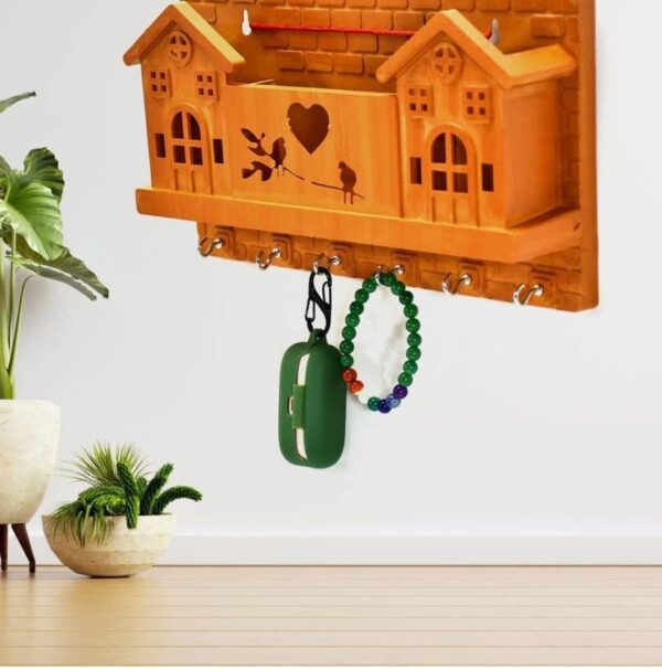 House Design Wooden Keys Stand with 6 Hooks... - Image 2