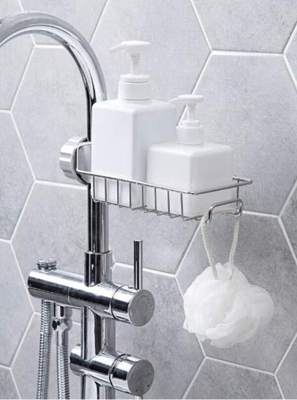 Stainless Steel Faucet Rack Holder for Kitchen Sink soap Holder... - Image 7