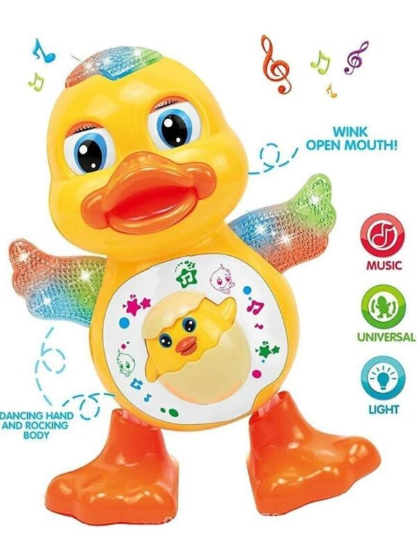 Dancing Duck with Music Flashing Lights and Real Dancing Action (Battery Included),Plastic,Multi color,Pack of 1 - Image 4