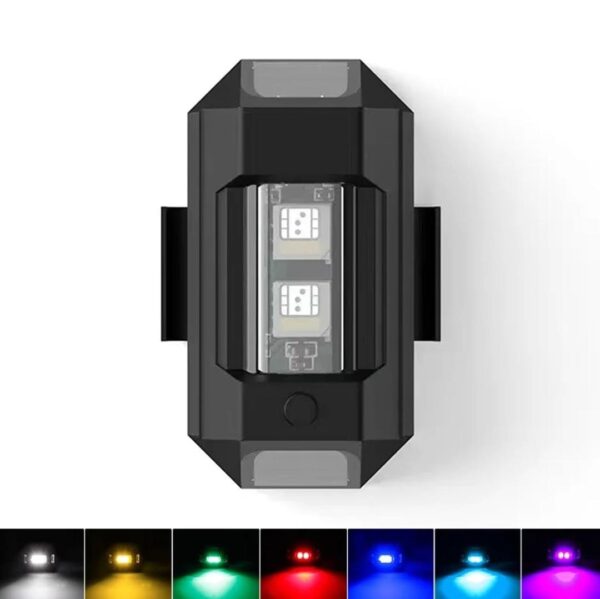 Safety Signal Aircraft Universal Blinking Strobe 2 LED 7 Colors...