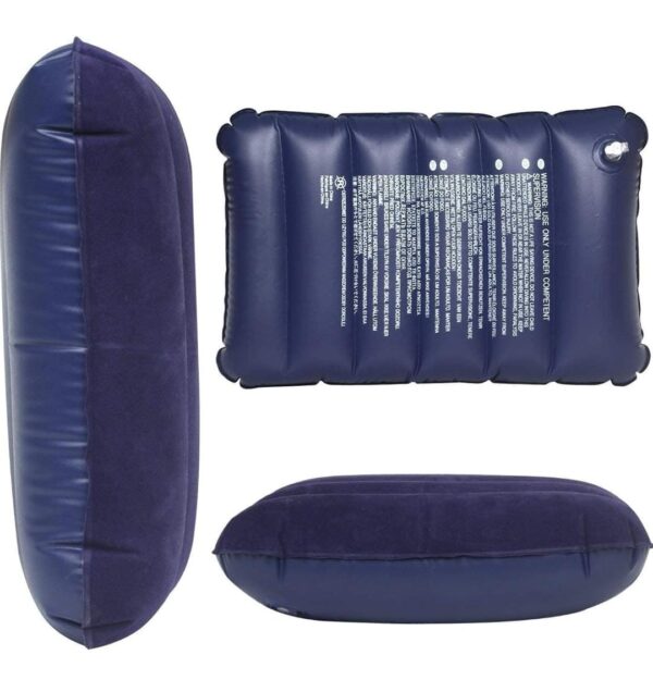 Velvet Air Inflatable Travel Pillow (Blue)...