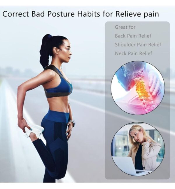 Shoulder and Back Posture Corrector Belt, Reduce Upper and Lower Back Pain... - Image 2