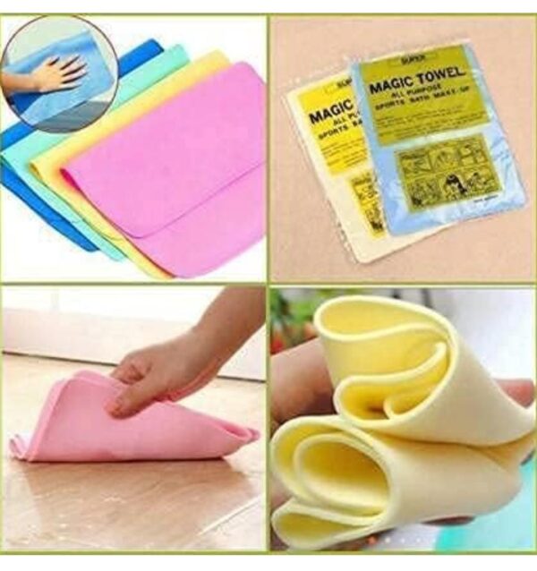 Magic Drying Towel Reusable Water Absorbent Multipurpose Cleaning(Pack of 3)... - Image 4