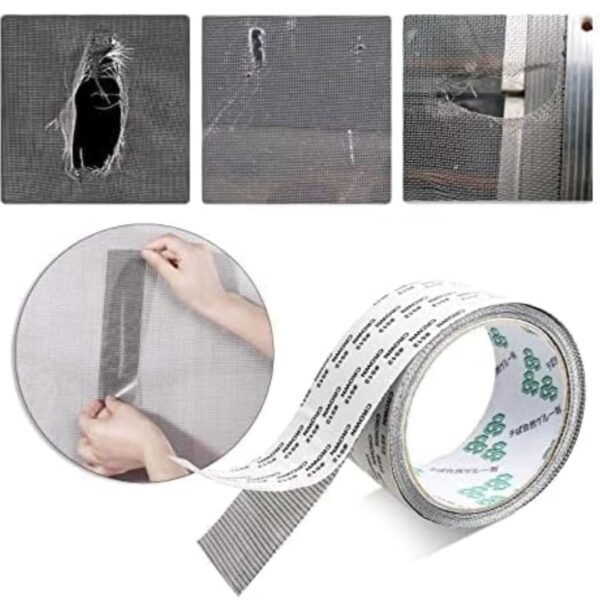 Window Screen Repair Tap, Strong Adhesive & Waterproof Window Mosquito net... - Image 6