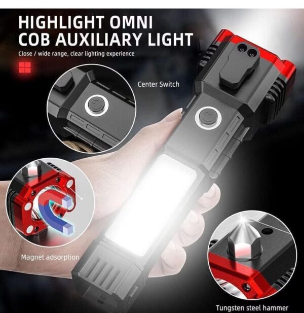 LED 3W Torch Light Rechargeable Torch Flashlight... - Image 9