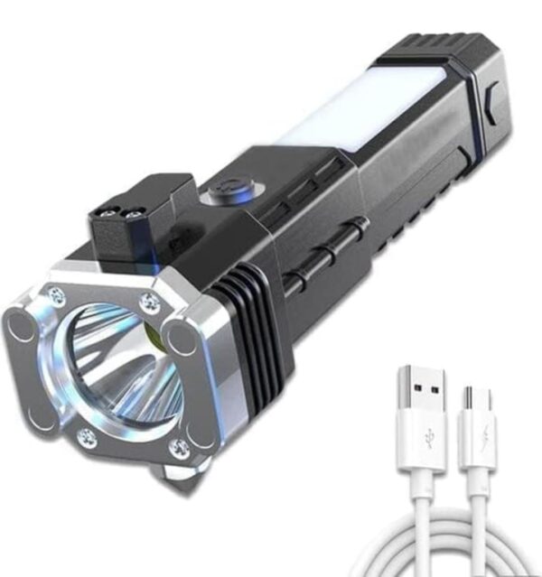 LED 3W Torch Light Rechargeable Torch Flashlight...