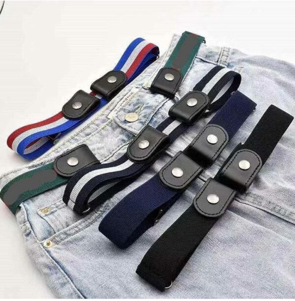 Invisible Elastic Lazy Belt No Buckle Elastic Belt...