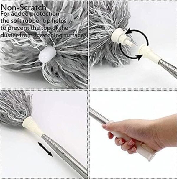 Bendable Microfiber Feather Duster Fan Cleaning Mop with Extendable Long Rod... - Image 4