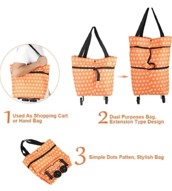 Foldable Shopping Trolley Bag with Wheels... - Image 4