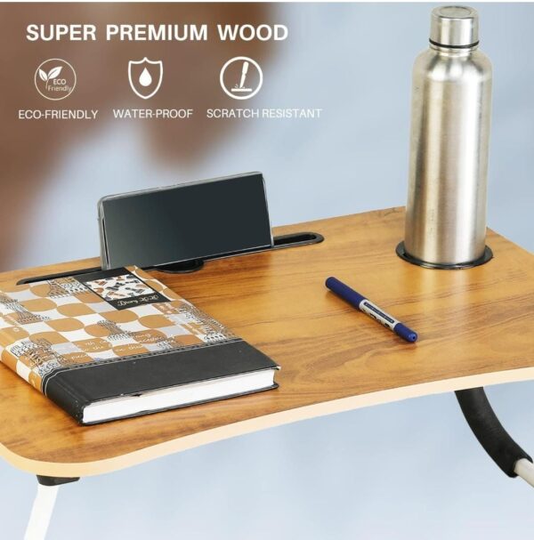 Wooden Color Laptop Study Table Portable... - Image 3