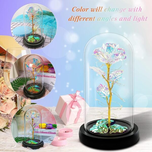 Gift Artificial Galaxy Crystal Rose Flower Lasts Forever... - Image 3