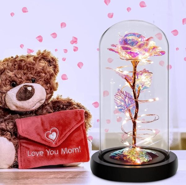 Gift Artificial Galaxy Crystal Rose Flower Lasts Forever... - Image 2