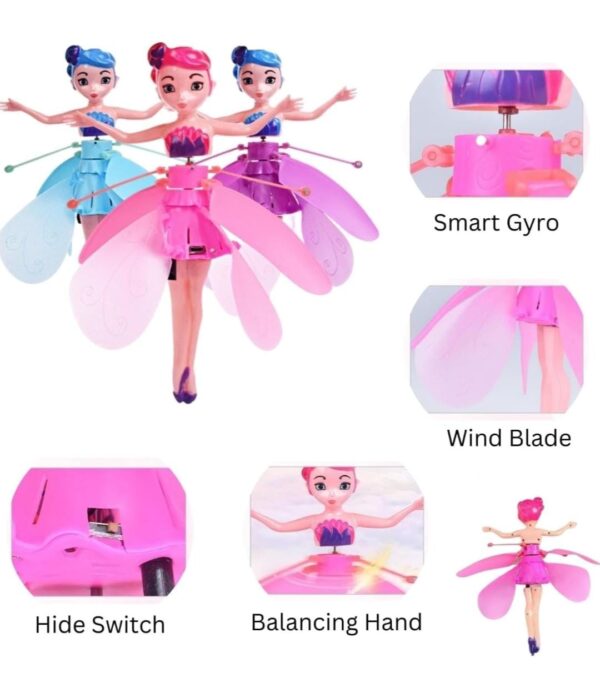 Flying Barbie Fairy Doll Dancing Fairy Motion Sensor Magic Flying Fairy Baby Girl Kid Barbie Doll... - Image 7