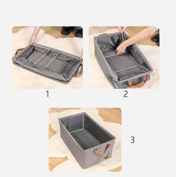 Fabric Storage Cubes Cloth Organizer with Handles Foldable Storage(Pack of 02)... - Image 2